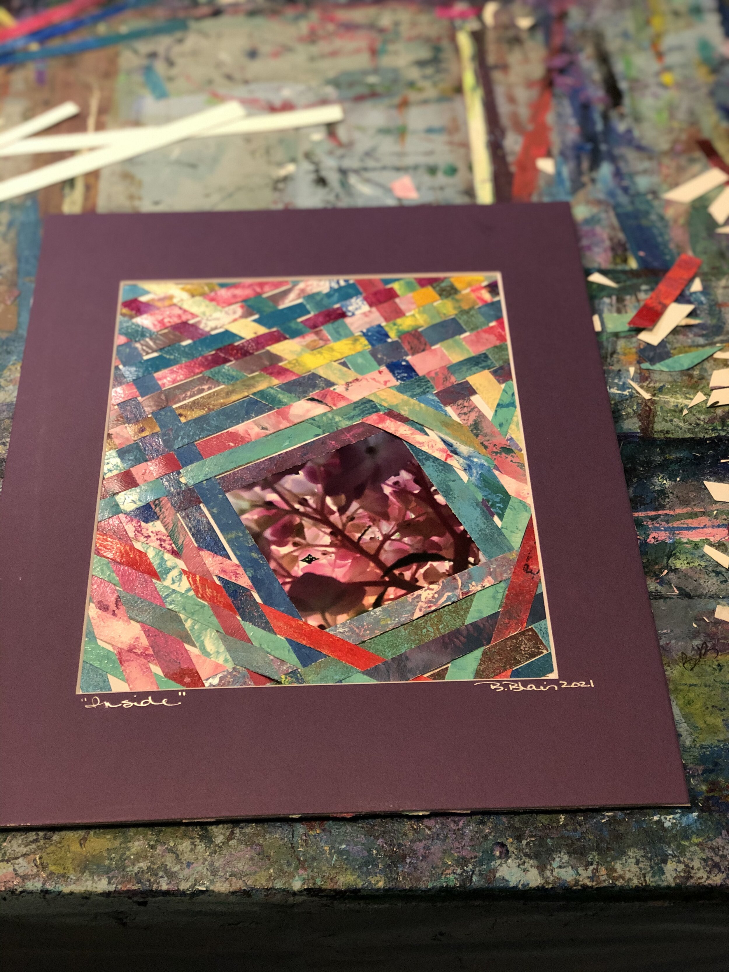“Inside” Mixed Media - Frame Ready