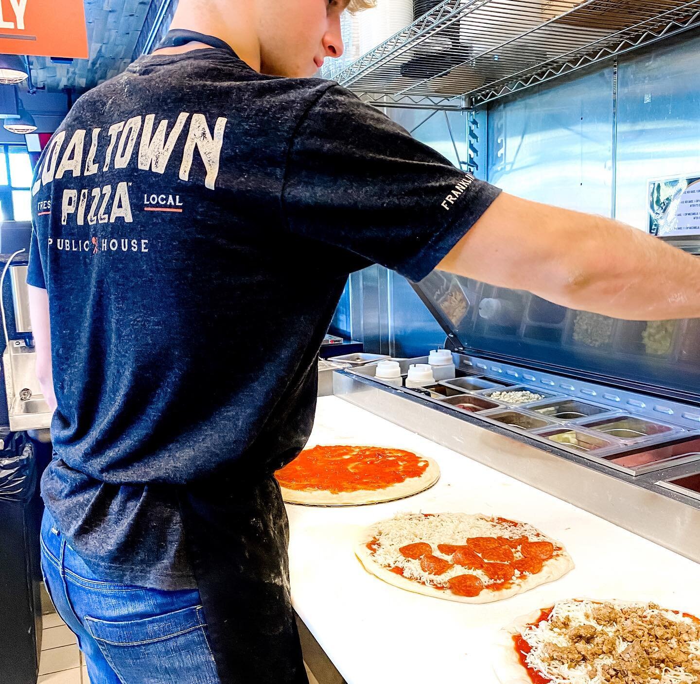 Choose your own pizza! We are always happy to make your pie - just how you like it.  We open at Noon.