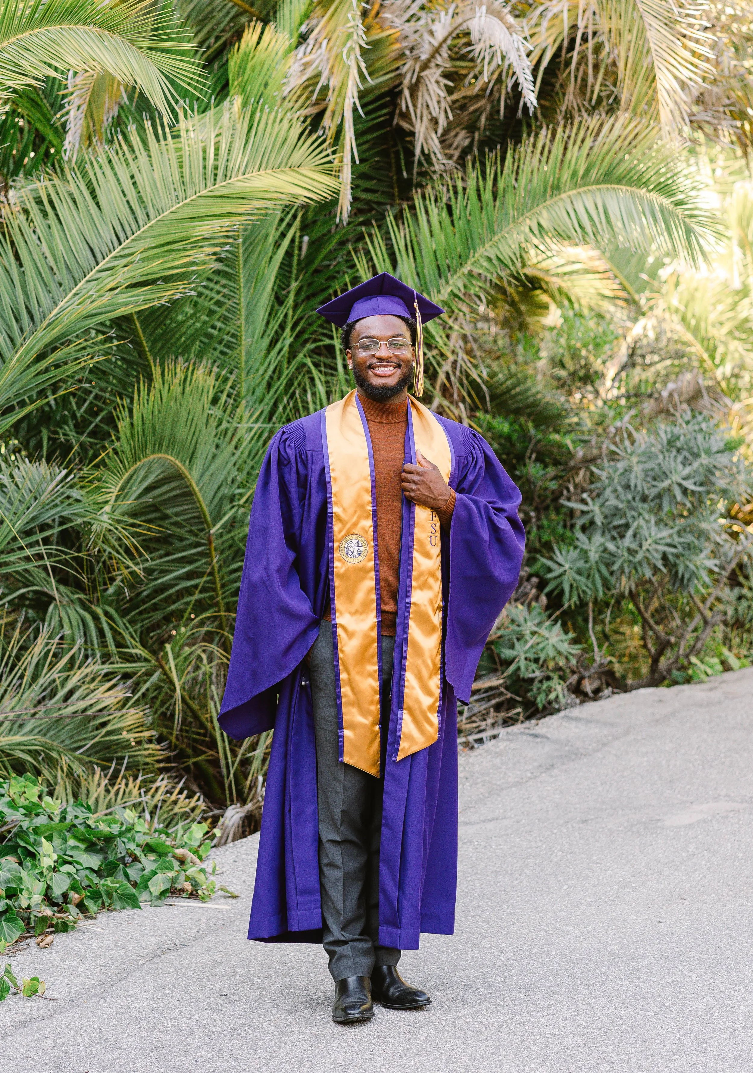 College graduate during portrait session at Avril Park in San Pedro, California.jpg