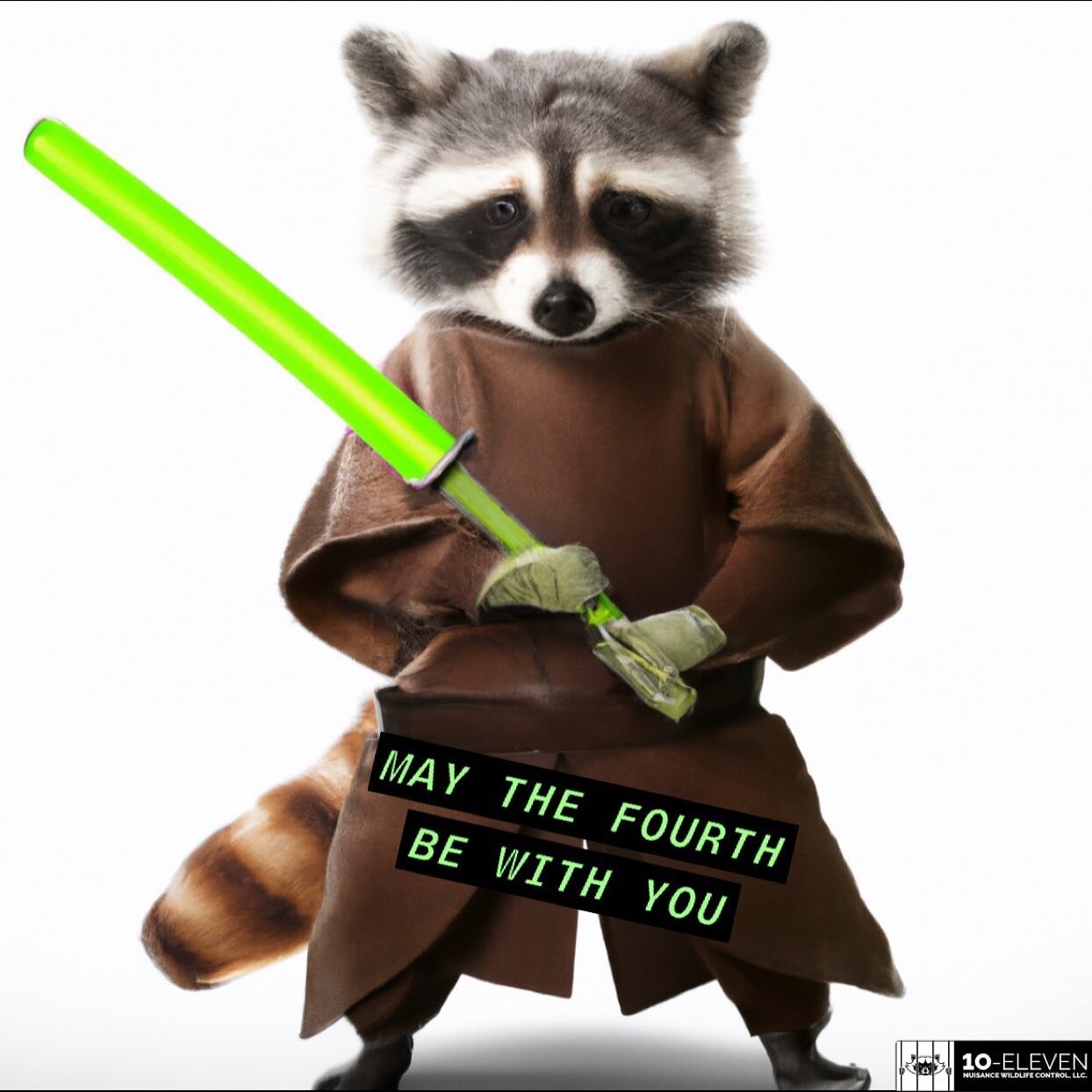 May the Fourth be with you!  Are you dealing with unwanted wildlife on your property? Let our team at 10-Eleven Nuisance Wildlife Control be your Jedi and protect your home or business. Contact us today to schedule a consultation and may the force be