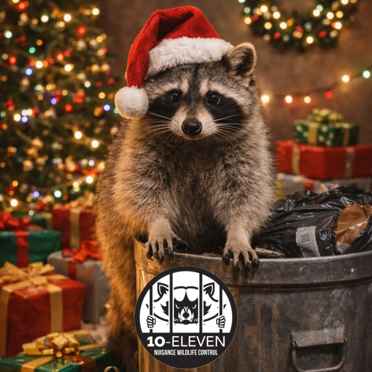 Merry Christmas from all of us at 10-Eleven Nuisance Wildlife Control! 🎄
We hope everyone enjoys a safe, joyful holiday filled with family, friends, and good memories. 🎁🦝
