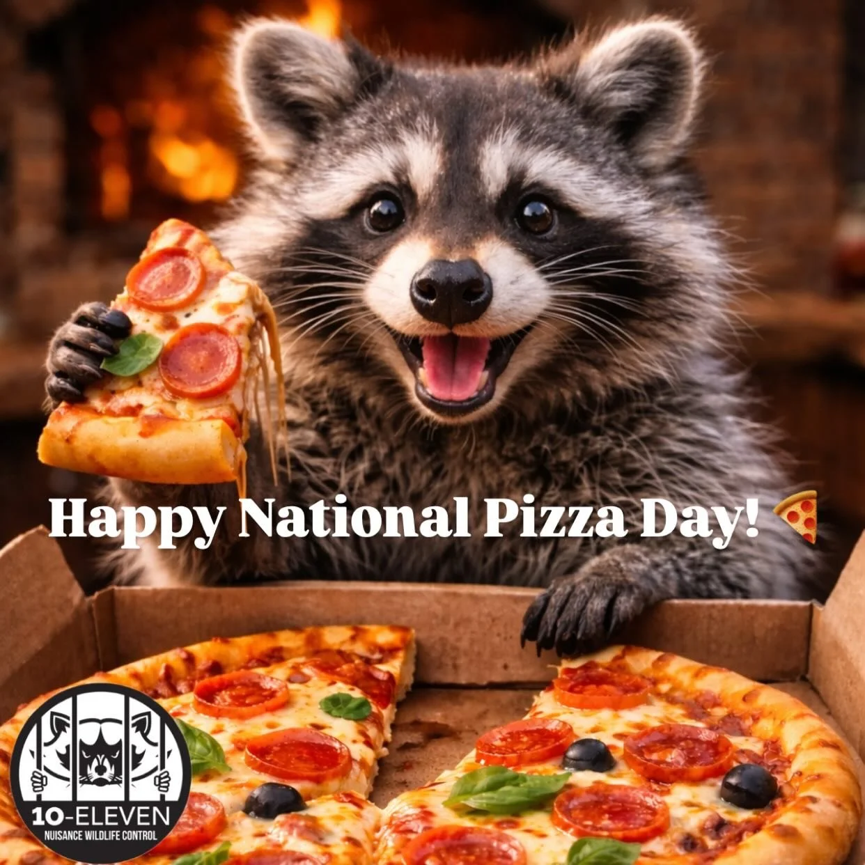 Happy #Monday and #nationalpizzaday from all of us at 10-Eleven! 
Comment Below:  what&rsquo;s your favorite pizza joint? 🍕🦝