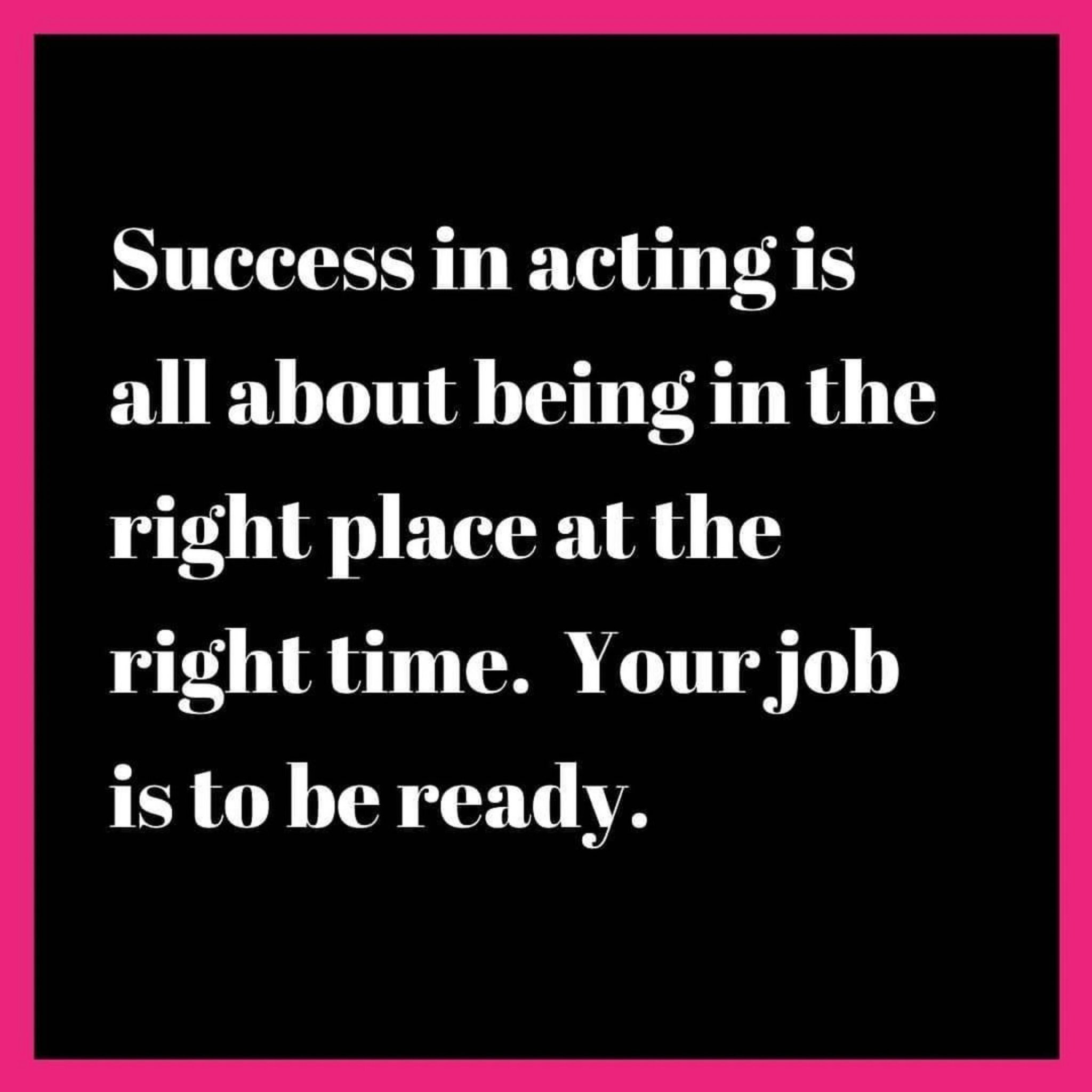 Focus on readiness, not on what&rsquo;s currently not happening. Be prepared for when it does!

#actorstips #actors #actresses #backstagepass #representation #agents #auditions #auditiontips #bookit #aspiringactresses #aspiringactors #actorslife🎬 #m