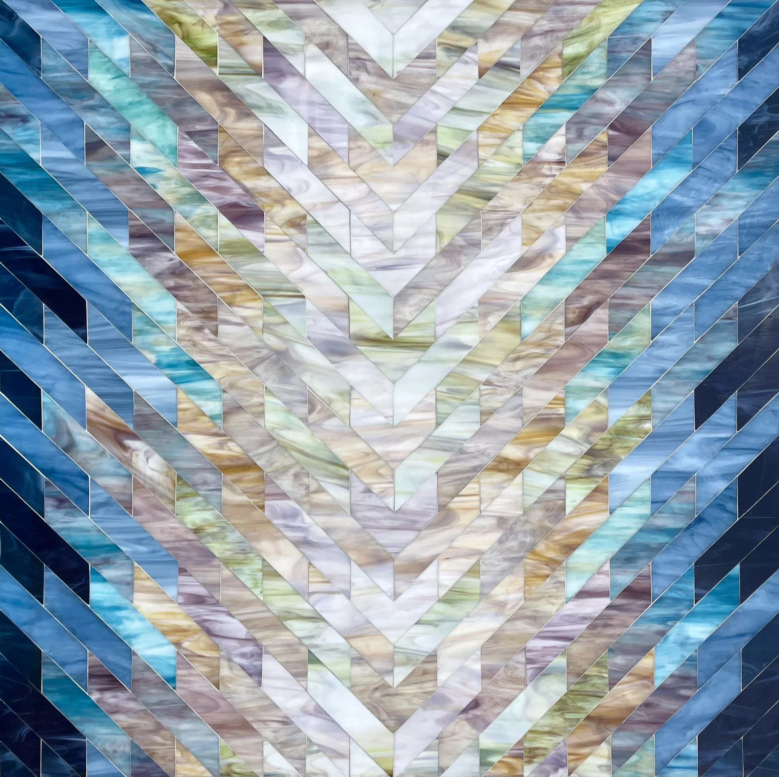 Faith Radiates Love. 2026 
72" x 72" x 2" stained glass mosaic on panel
Adventist Hospital. Shady Grove. Maryland