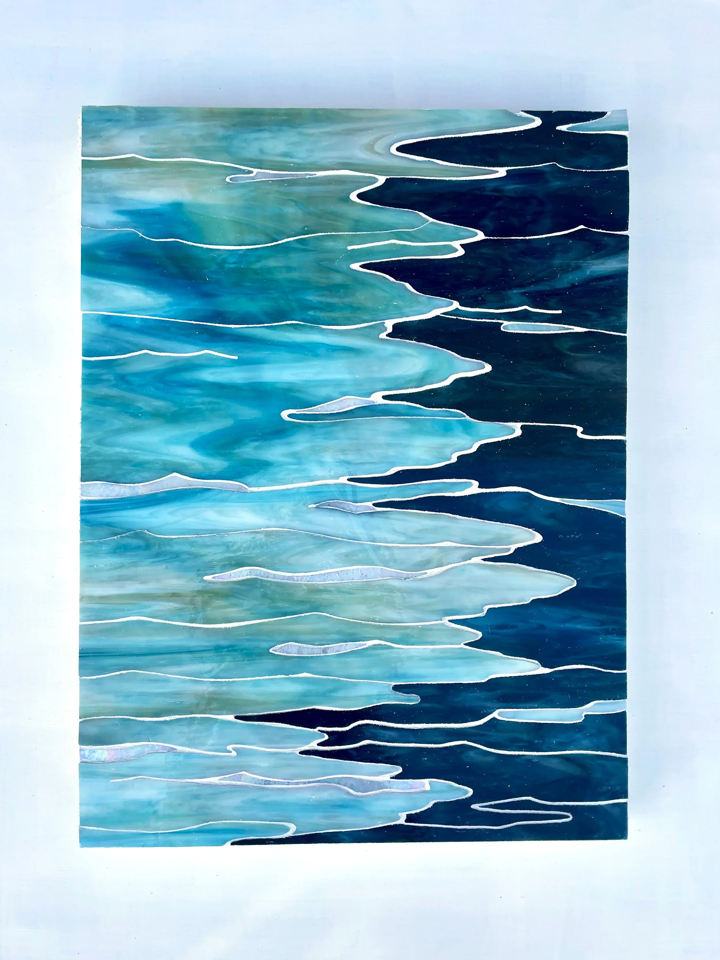 Dockside
stained glass mosaic on panel
24" x 18" x 2"
Chasen Galleries, Sarasota
