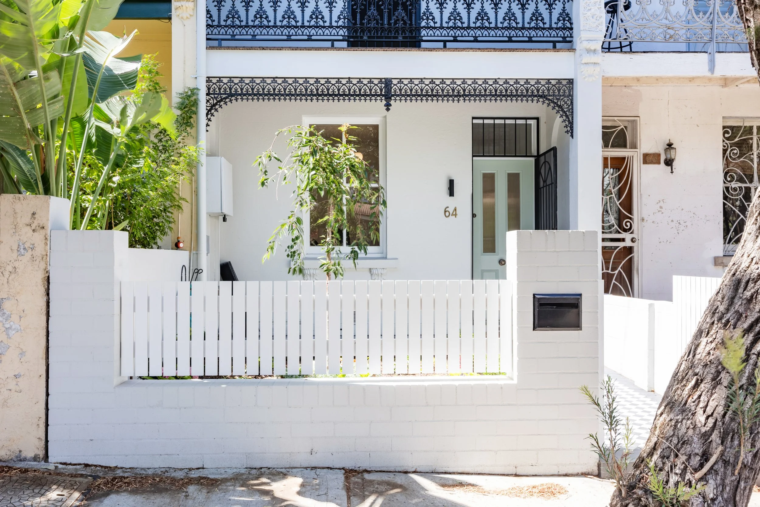 Front facade of a terrace