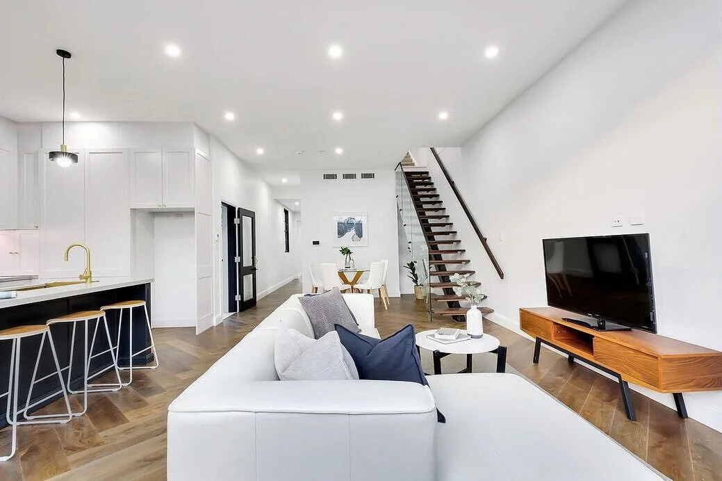 The entire downstairs area of this old terrace house was gutted to create a modern, open plan living area. This is now a beautiful spot to relax in!
 
#architect #renovation #homedesign #extension #addition #rebuild #australianarchitecture
#australia