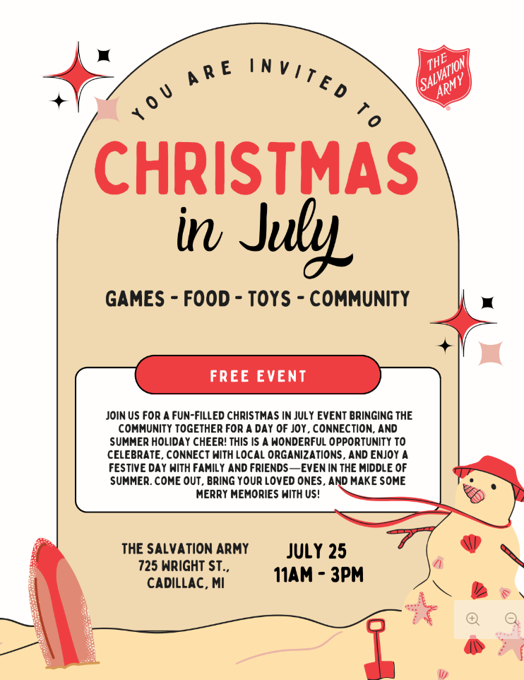 Christmas In July with the Cadillac Salvation Army