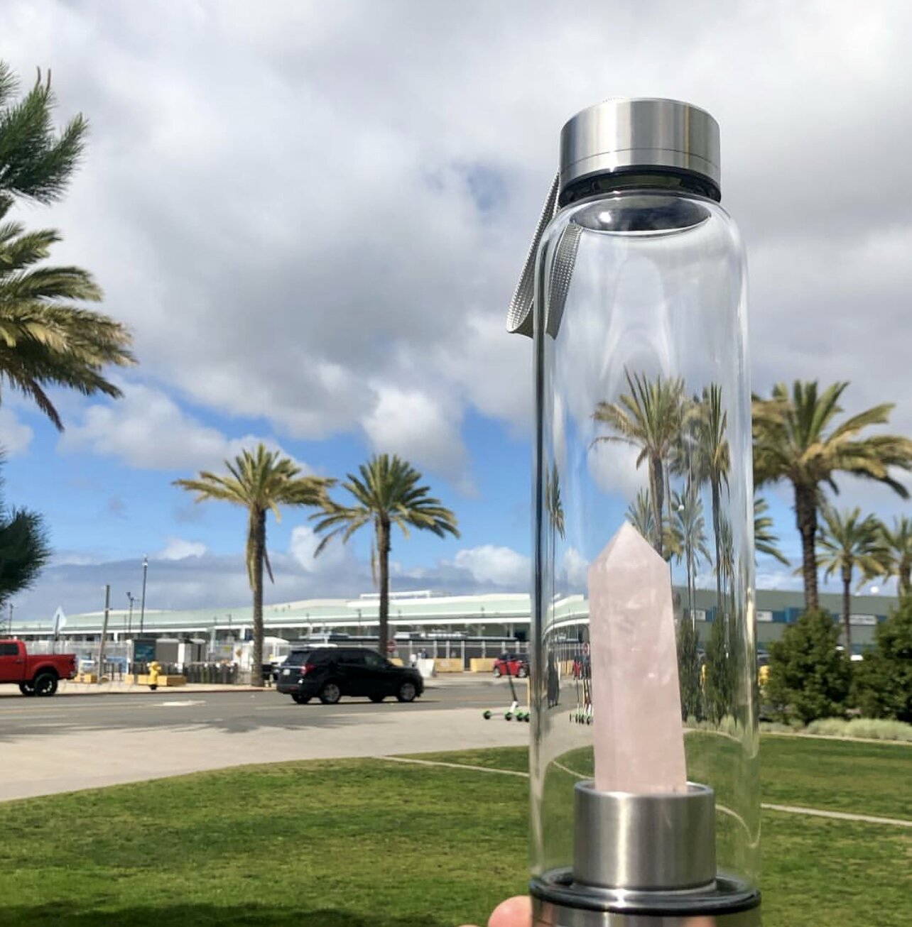 Rose Quartz Water Bottle