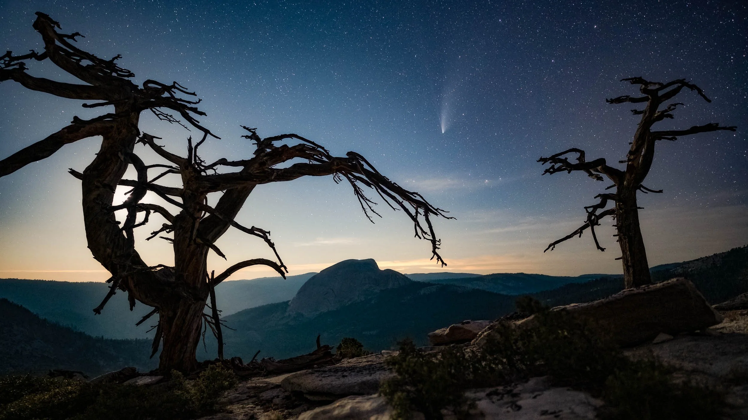 Comet Neowise over Half Dome