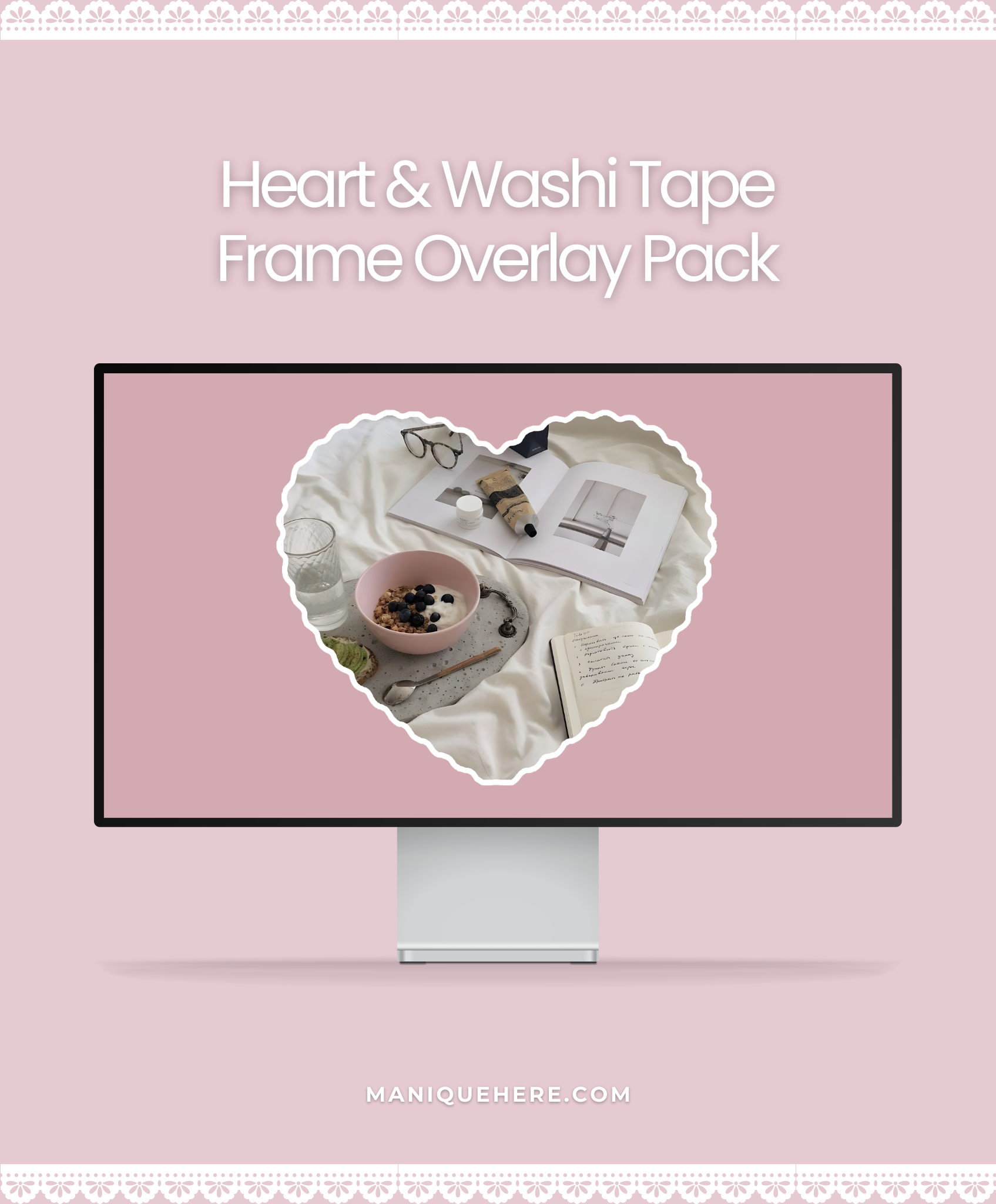 Heart & Washi Tape Frame Overlay Pack
