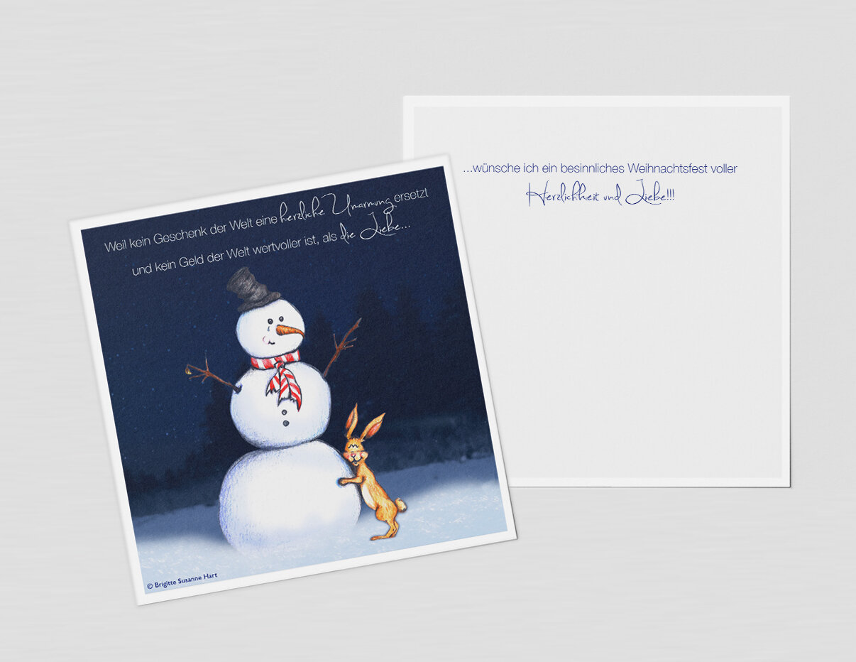 Schneemann und Hase