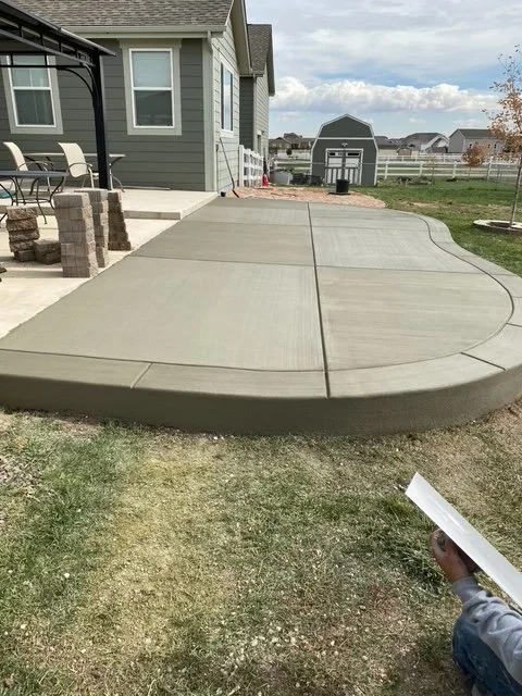 Custom Concrete Back Patio Extension 