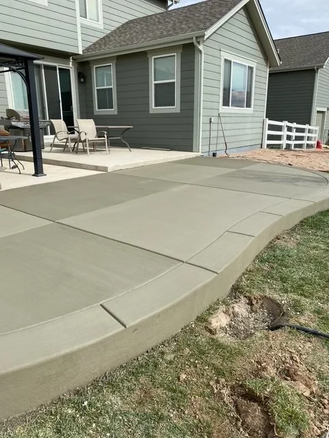 Custom Concrete Back Patio Extension 