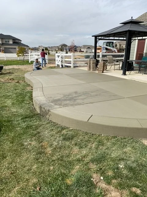 Custom Concrete Back Patio Extension 