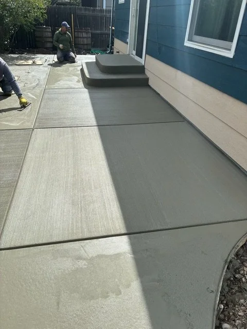 Large Back Patio with Two Stairs 