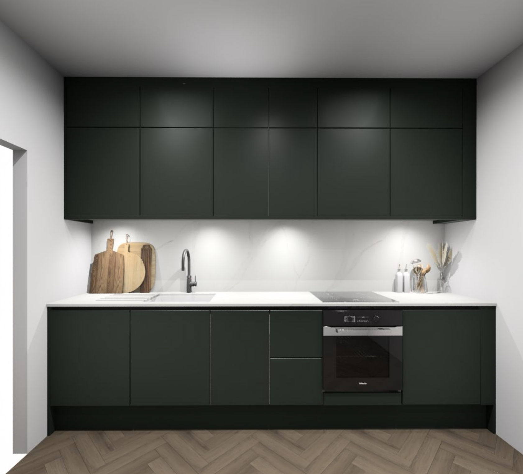 Chic and bold kitchen