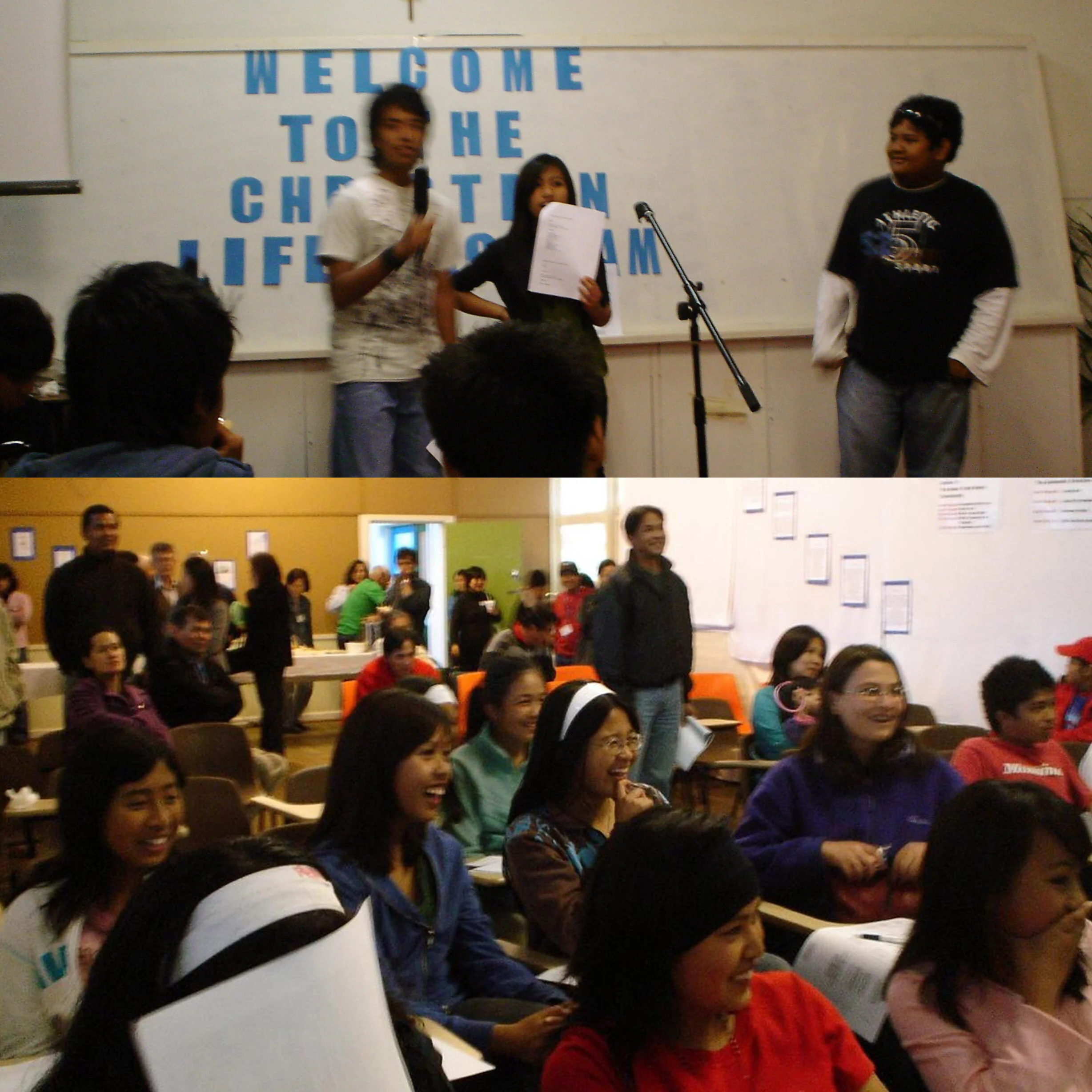 First few blurry memories of public speaking. Are they laughing with me, or at me? October 15, 2006.  (Fun Fact: That woman is now my wife as of 16 Nov 2018)