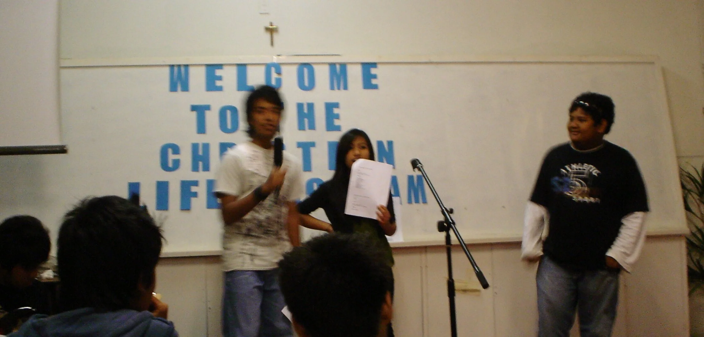 First memories of Public Speaking. 15 Oct 2006 (Fun fact: that woman is now my wife)