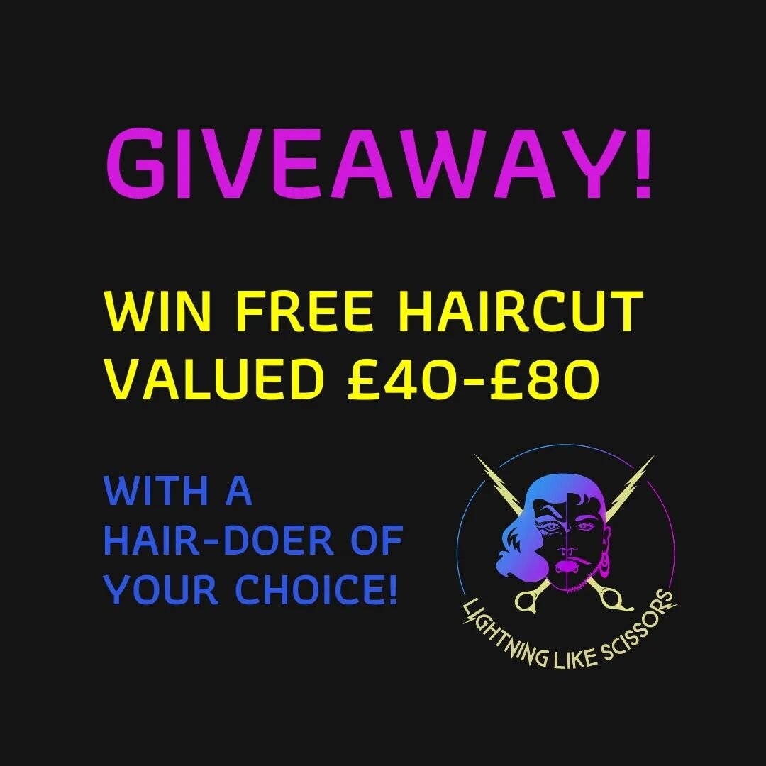 ⚡✂️ HAIRCUT GIVEAWAY! ✂️⚡

Open to new and existing clients, this is your chance to win a FREE haircut valued &pound;40-&pound;80!

The winner can have any haircut or restyle that they desire, whether it's for long hair or short hair, with a Lightnin