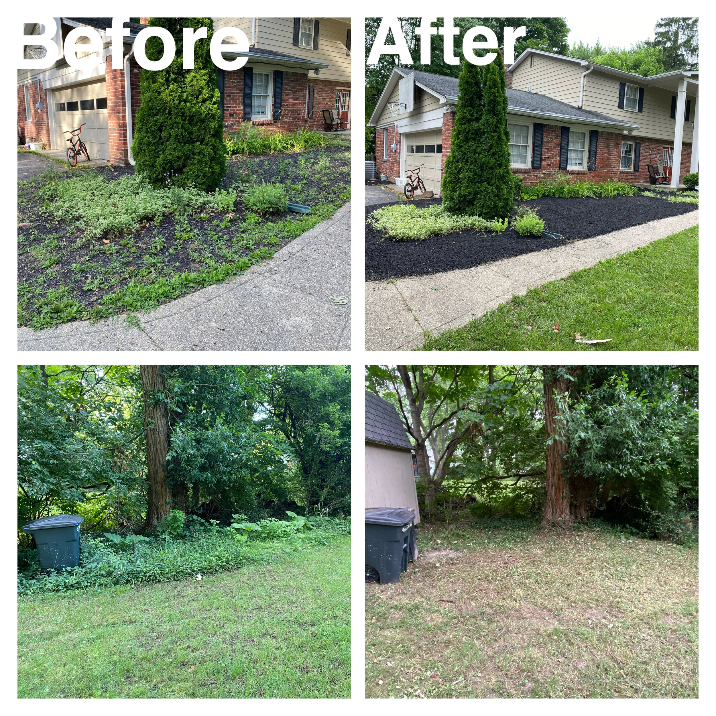 Mulching and weeding