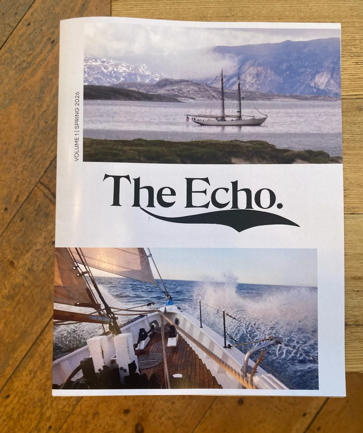 Please meet the inaugural issue of  Maine Maritime Academy's literary journal, The Echo, edited and published at Maine Maritime Academy.  The journal has historic precedent, as it was first published in 1898 by the teacher's college that initially oc
