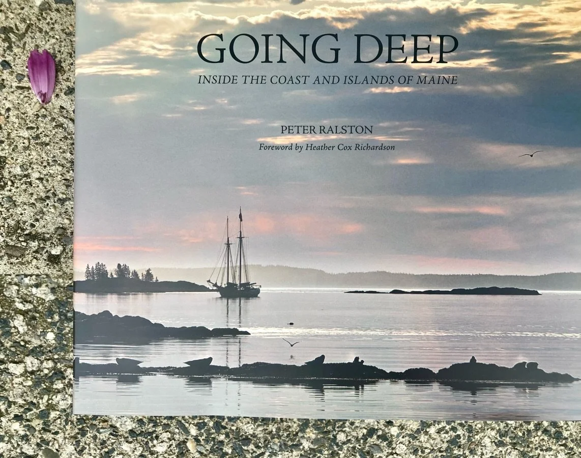 'Going Deep is a loving, vibrant, sad, hopeful, funny, exciting and profoundly personal portrait of the dynamic interplay of land, water, and humanity that has always defined the Maine coast.' -H Cox Richardson. 📚 New from photographer and co-founde