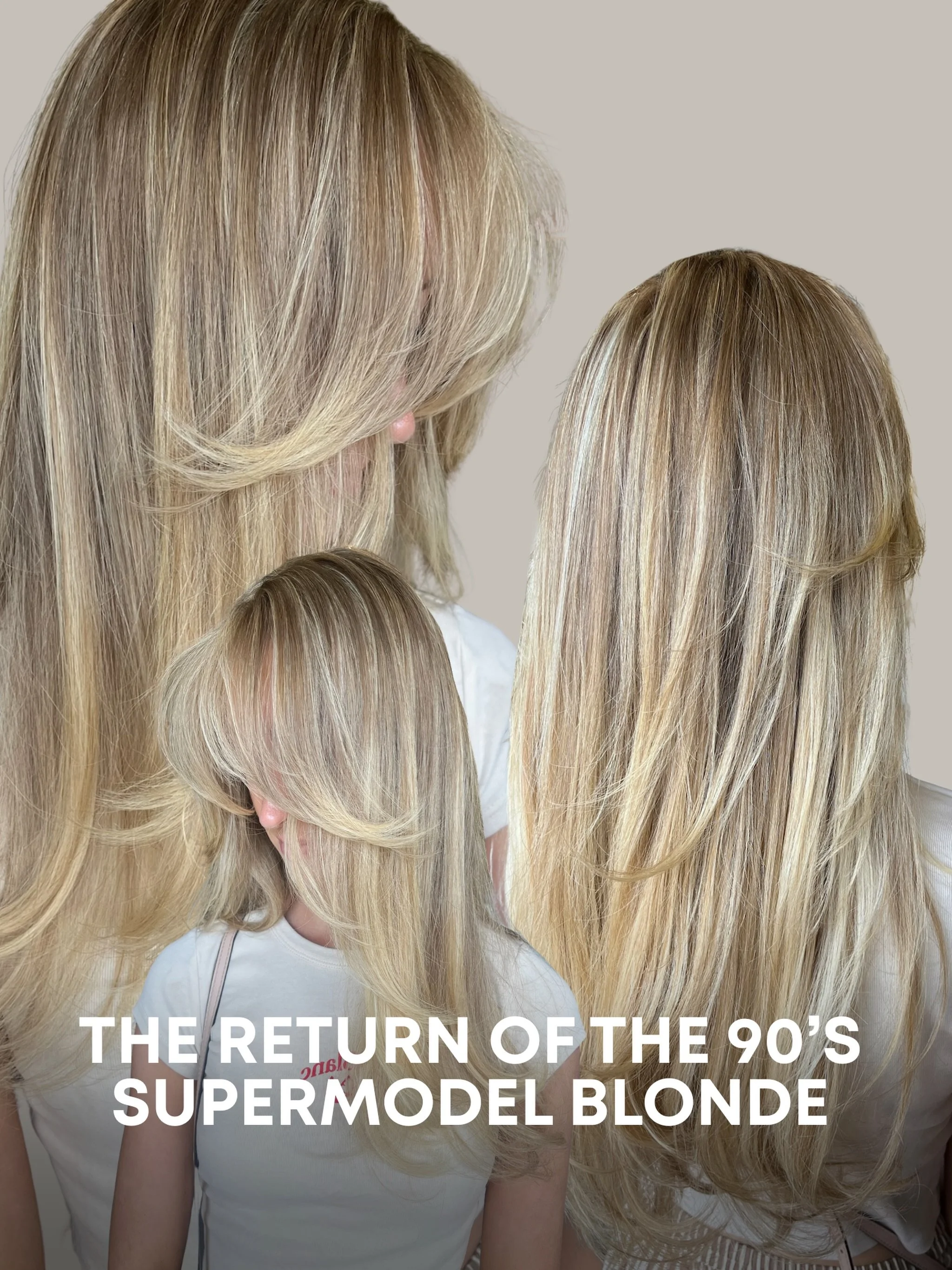 If your Pinterest board suddenly looks like it belongs in 1997, you&rsquo;re not alone.

The 90&rsquo;s supermodel blonde is officially having a moment. ✨

We&rsquo;re seeing a shift away from heavy root melts and ultra lived-in color toward brighter