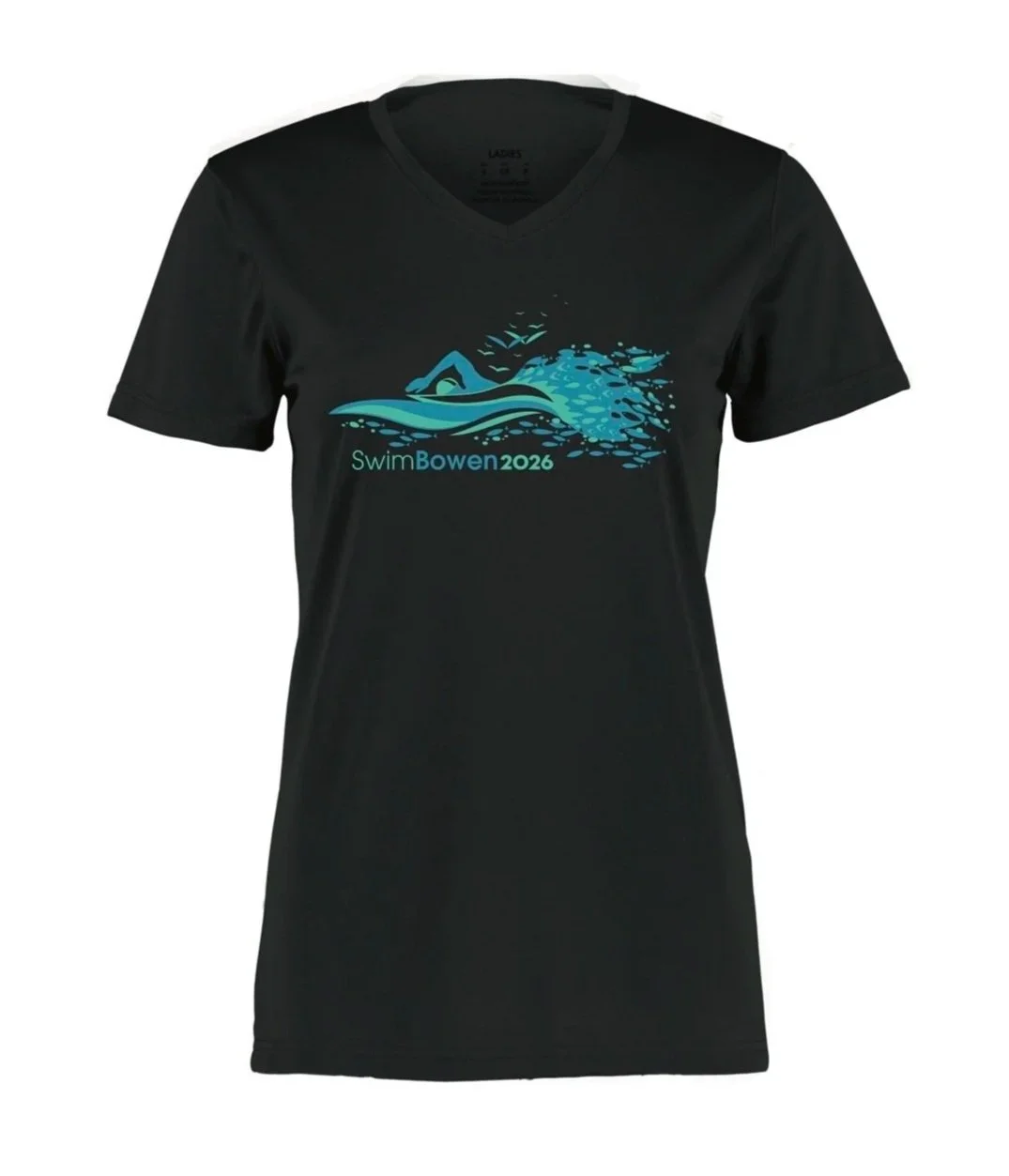 SwimBowen branded black t-shirt.