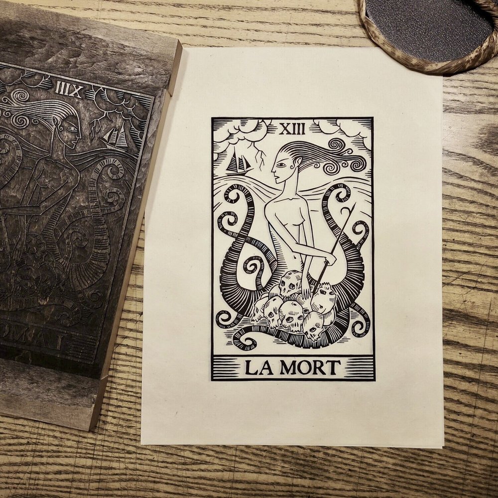 La Mort Tarot — GRAHAM BLAIR WOODCUTS