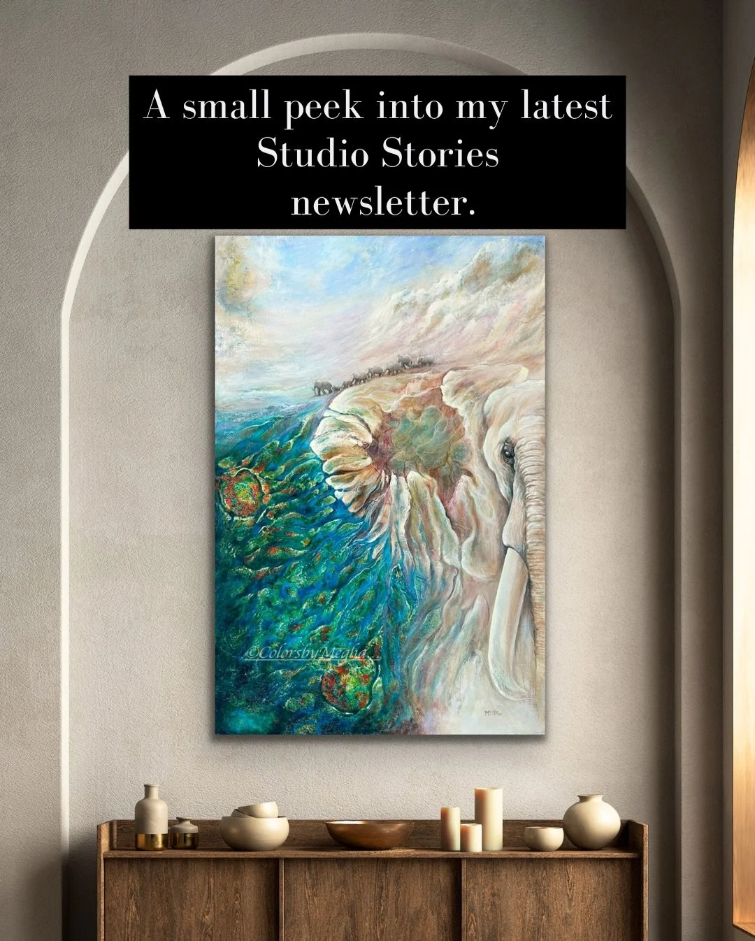 Every painting has a story&mdash;but not all of them make it to social media.

To share the deeper side of my journey as an artist behind ColorsbyMegha, I started my monthly Studio Stories newsletter in June 2025. The response so far has been incredi
