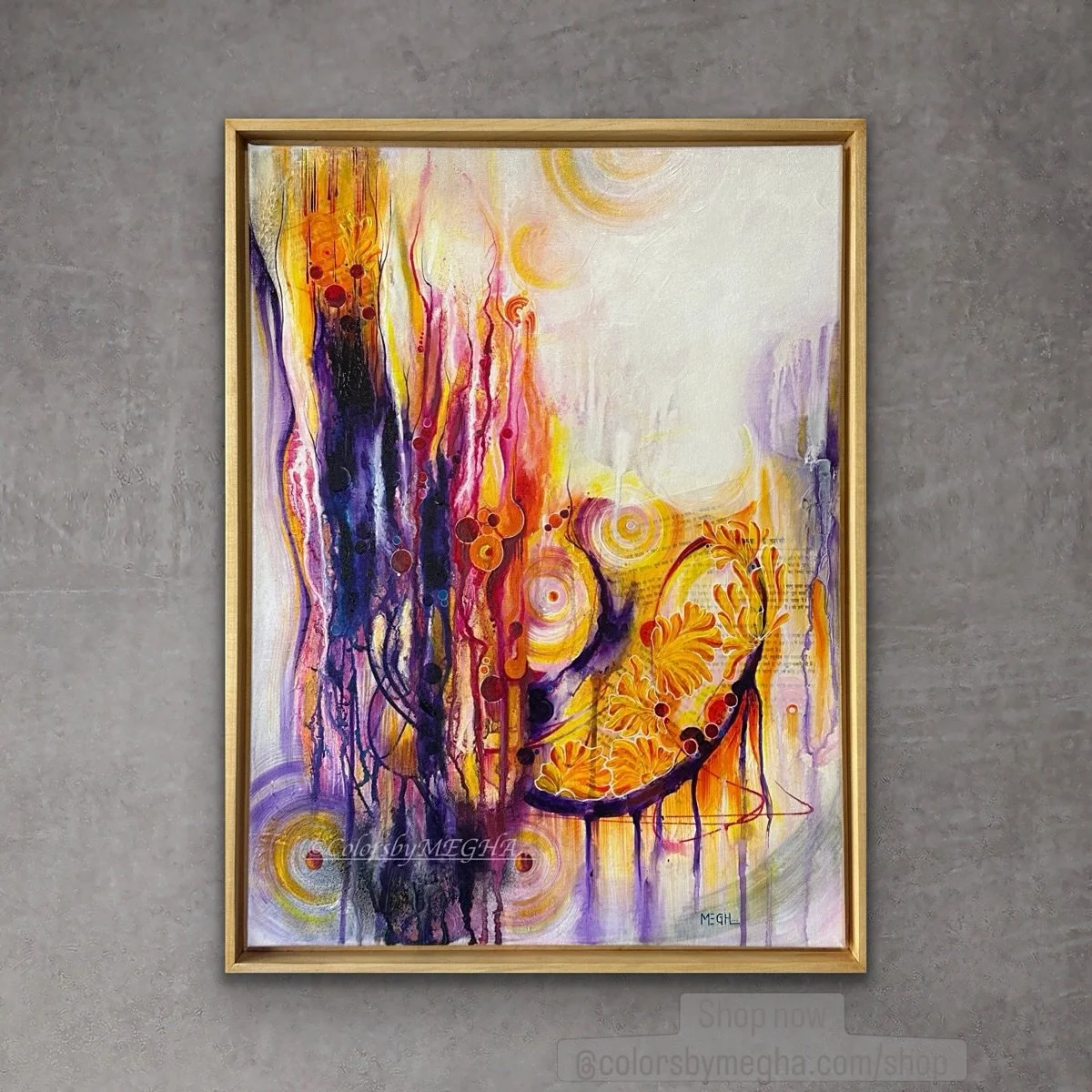 &ldquo;PARADISE&rdquo; - 24&rdquo;x18&rdquo; is a vibrant abstract painting that captures the essence of a serene, lush escape through bold textures and fluid motion. This original piece brings a sense of luxury and tranquility to your space. Perfect