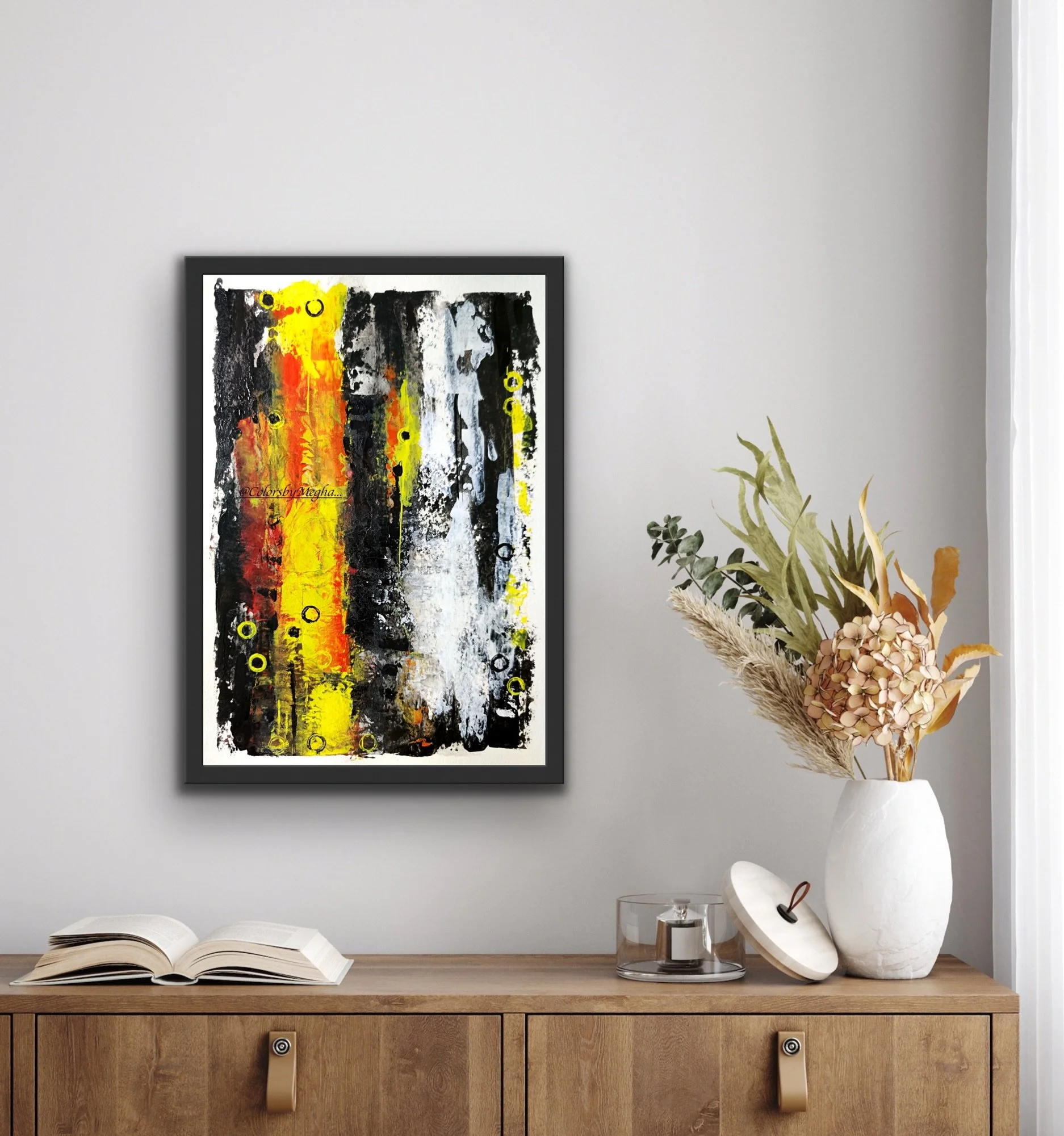 Paintings on paper gives a freedom to frame the artwork as you wish&hellip;🙂

This one is an acrylic painting on watercolor paper,  bursting with texture and searching for a new home. 🏠 

Title: METRO
Size: 10&rdquo; x 7&rdquo;
DM for more details!
