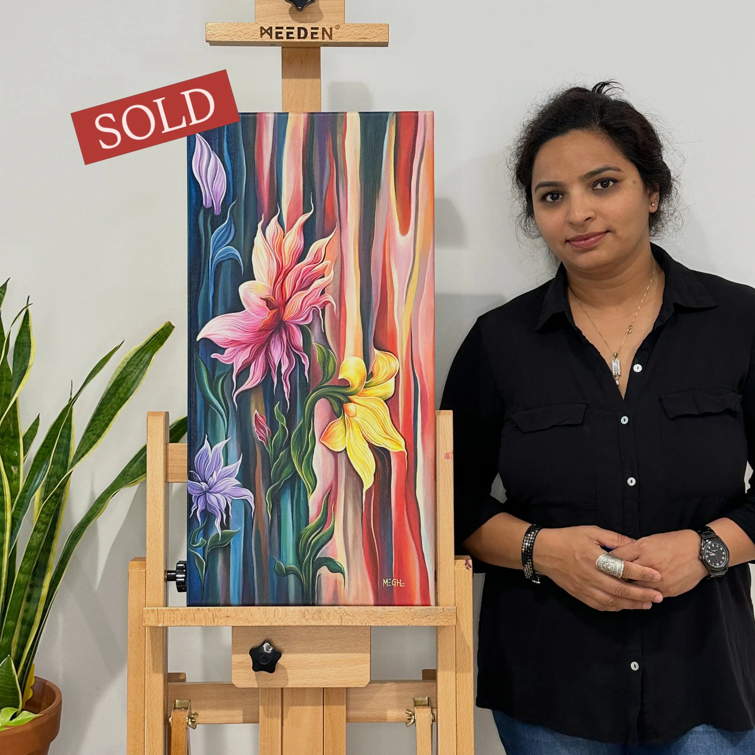 This beautiful abstract floral &ldquo;BEWEEN SPACES&rdquo;, found a new home!!!🙂

This is an oil painting which I started with some other subject in mind. After few layers, the subject got changed.  And I am glad it turned out this way&hellip;

This