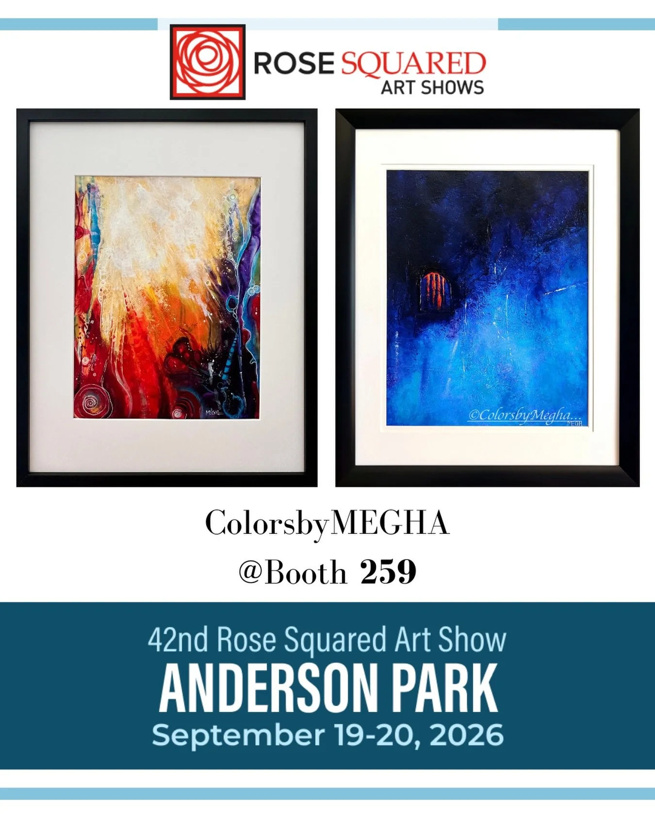 I&rsquo;m so happy to be coming back to @rosesquared Art Shows this September! ❤️
There&rsquo;s something special about bringing my paintings out of the studio and getting to see people experience them in person. The colors, textures, and little deta