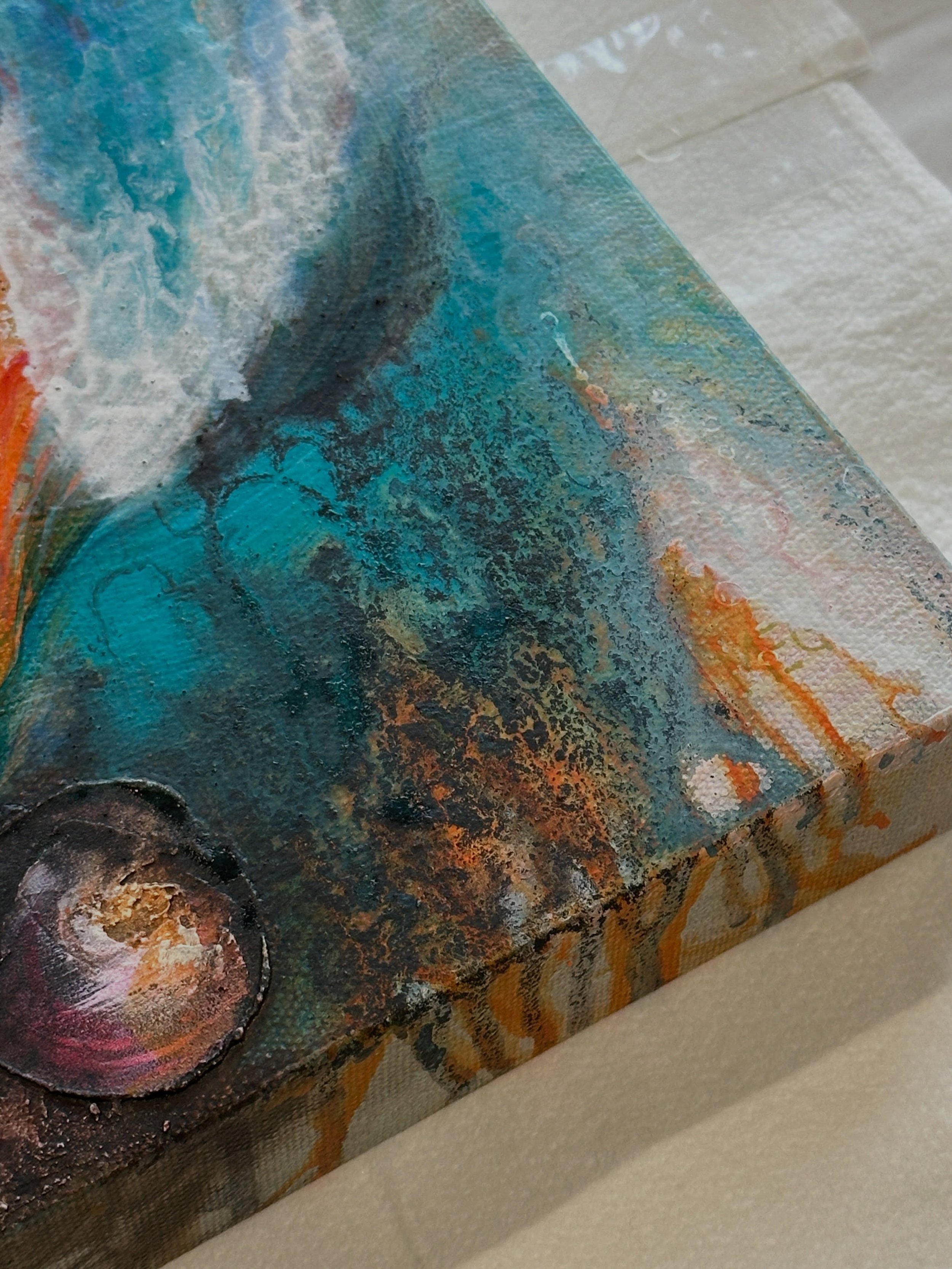 Some paintings start with a plan. This one started with a mixed-media experiment. The feeling was purple and gold and it found its own way out.✨😊

Come check this out up close @rosesquared Anderson Art show this weekend.

📍288 Bellevue Ave, upper M