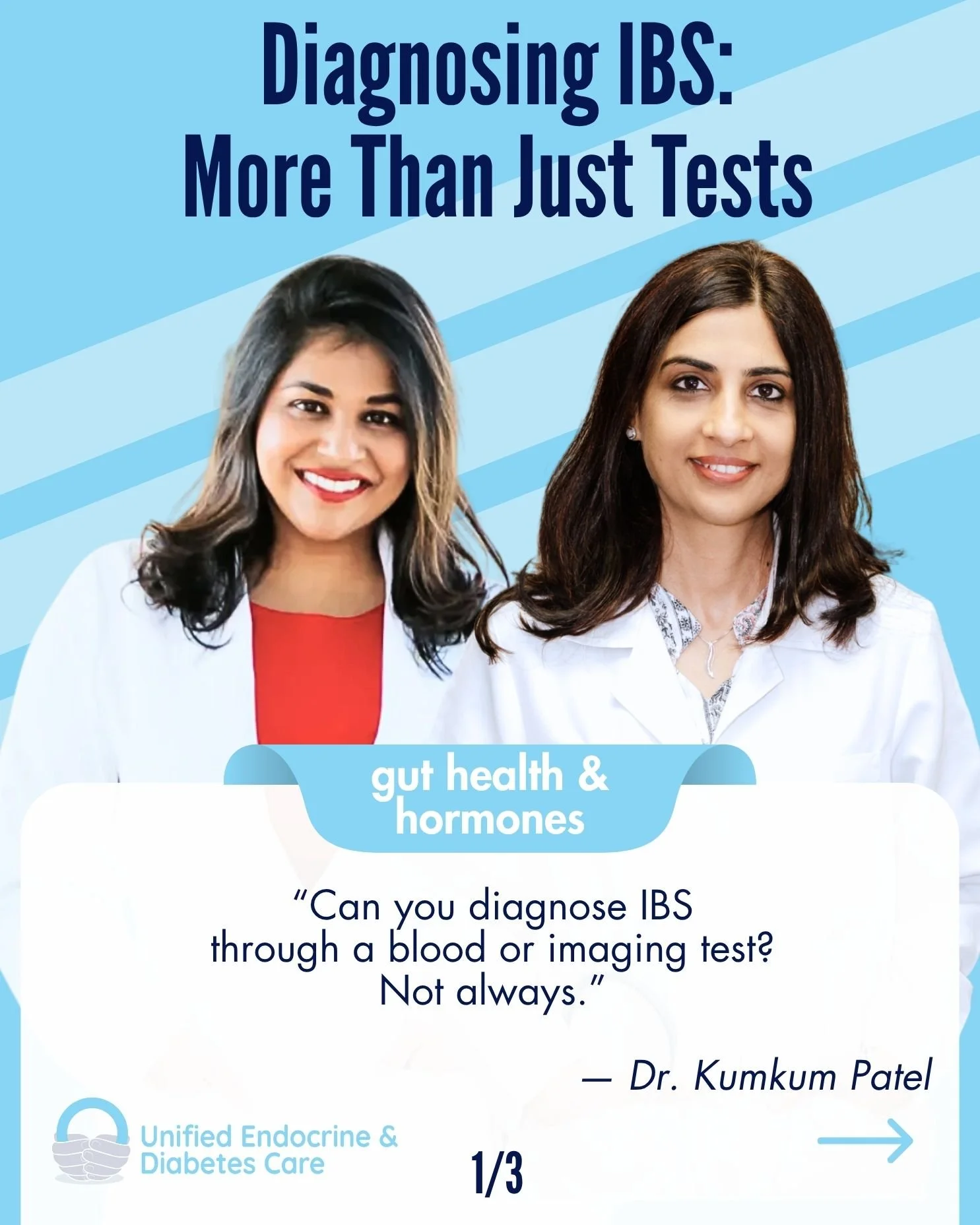 Can IBS be diagnosed through blood or imaging tests? Not always. Stress and life events can play a major role.
Swipe through to learn why IBS is more about your story than just test results.
***
Dive deep into the full conversation with Dr. Patel on 