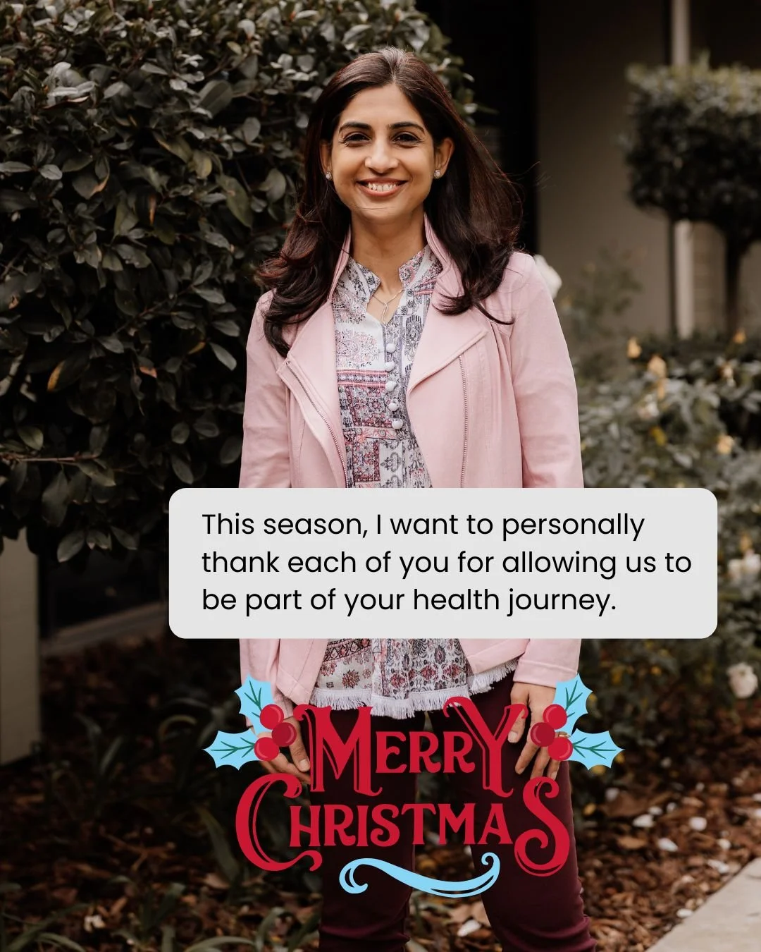 From our hearts to yours❤️❤️❤️
Wishing you rest, joy, happy hormones, and good health this holiday season.
Grateful for our community always.

Thank you for trusting us with your care.
&ndash; Dr. Chhaya Makhija &amp; Team 🎄