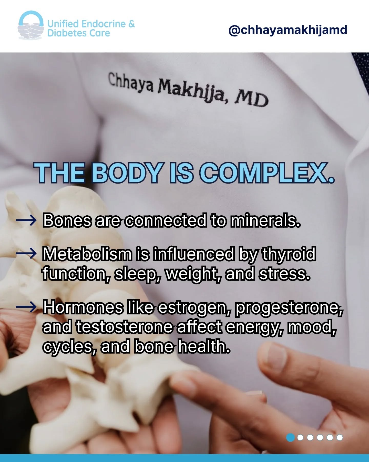 A common pattern I see is patients doing everything they&rsquo;ve been advised to do, yet still feeling stuck.

The missing piece is often integration. 🧩

Hormonal balance, metabolism, bone health, and diabetes care are interconnected and influenced