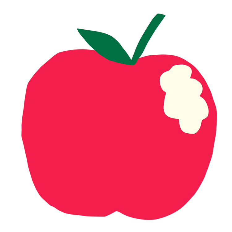 The red apple represents my travels and the pieces of different places that I bring home with me.