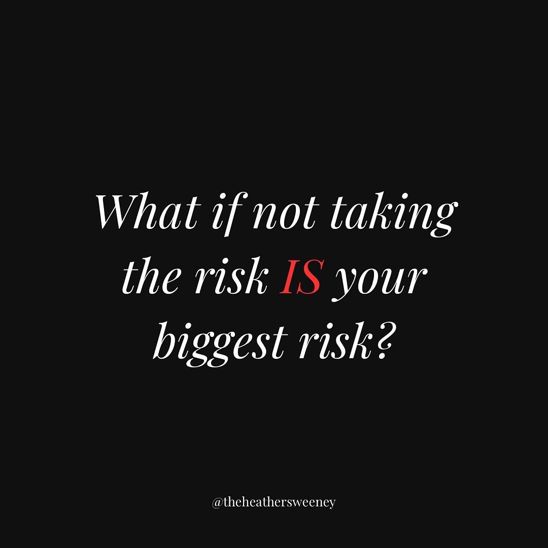You can choose to stay safe and comfortable stuck in the same place doing the same things over and over and over again or you can choose to take a step forward with courage, despite the fear, and take the risk never having to wonder &ldquo;what if?&r