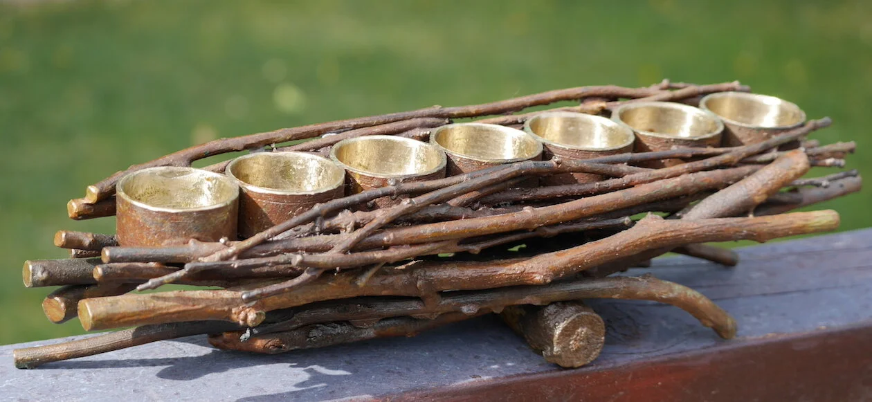 Bronze candle holder (collection of artist)