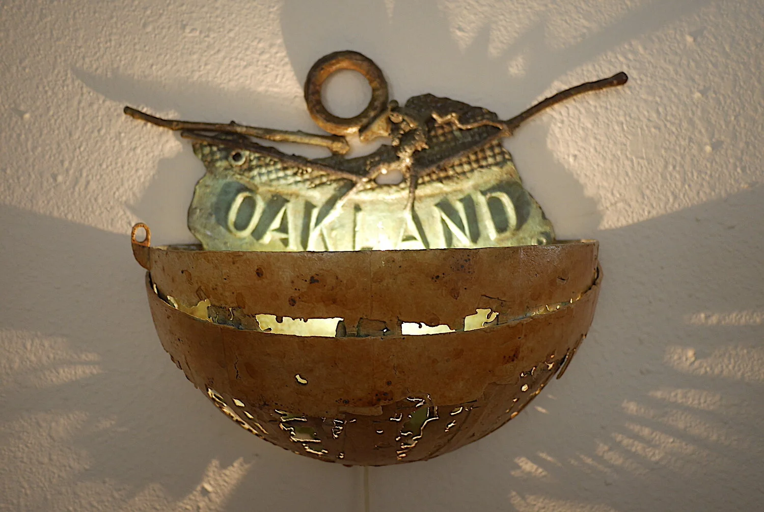 Bronze sconce (collection of artist)