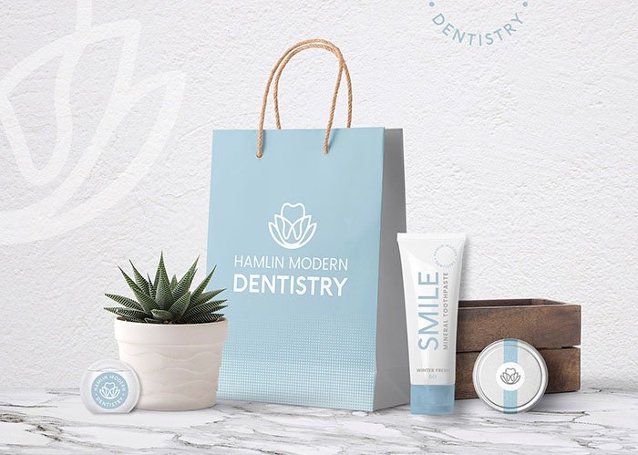 Hamlin Modern Dentistry Logo and Brand Identity Design (Copy)