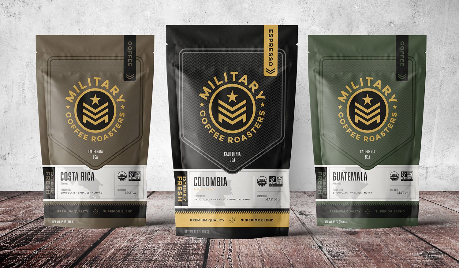 Military Coffee Roasters Logo and Brand Identity