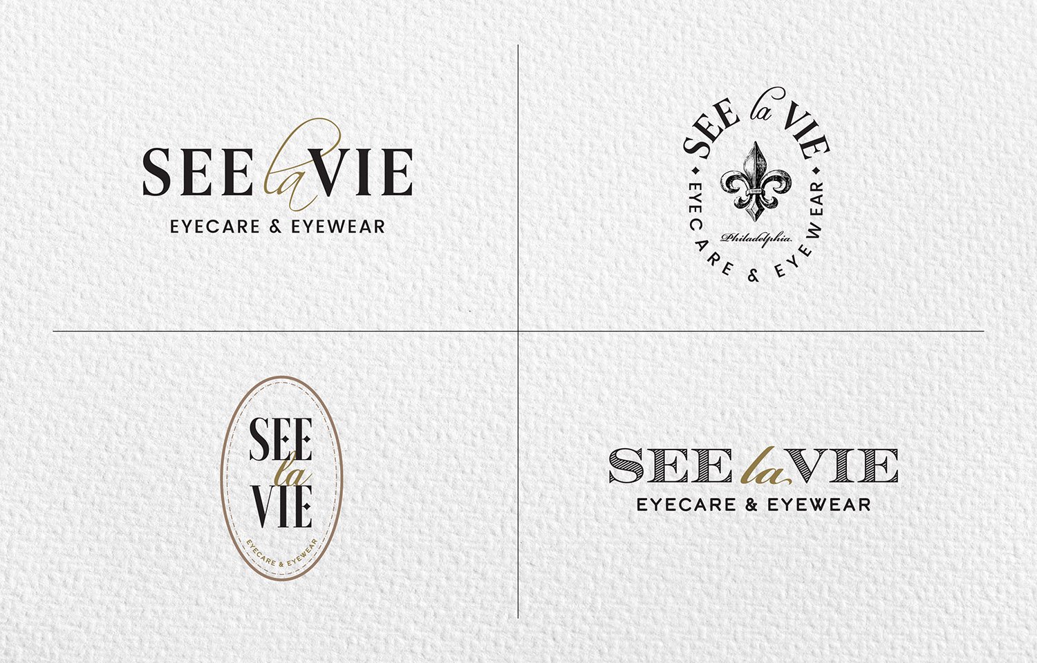 See La Vie optometry logo and brand identity
