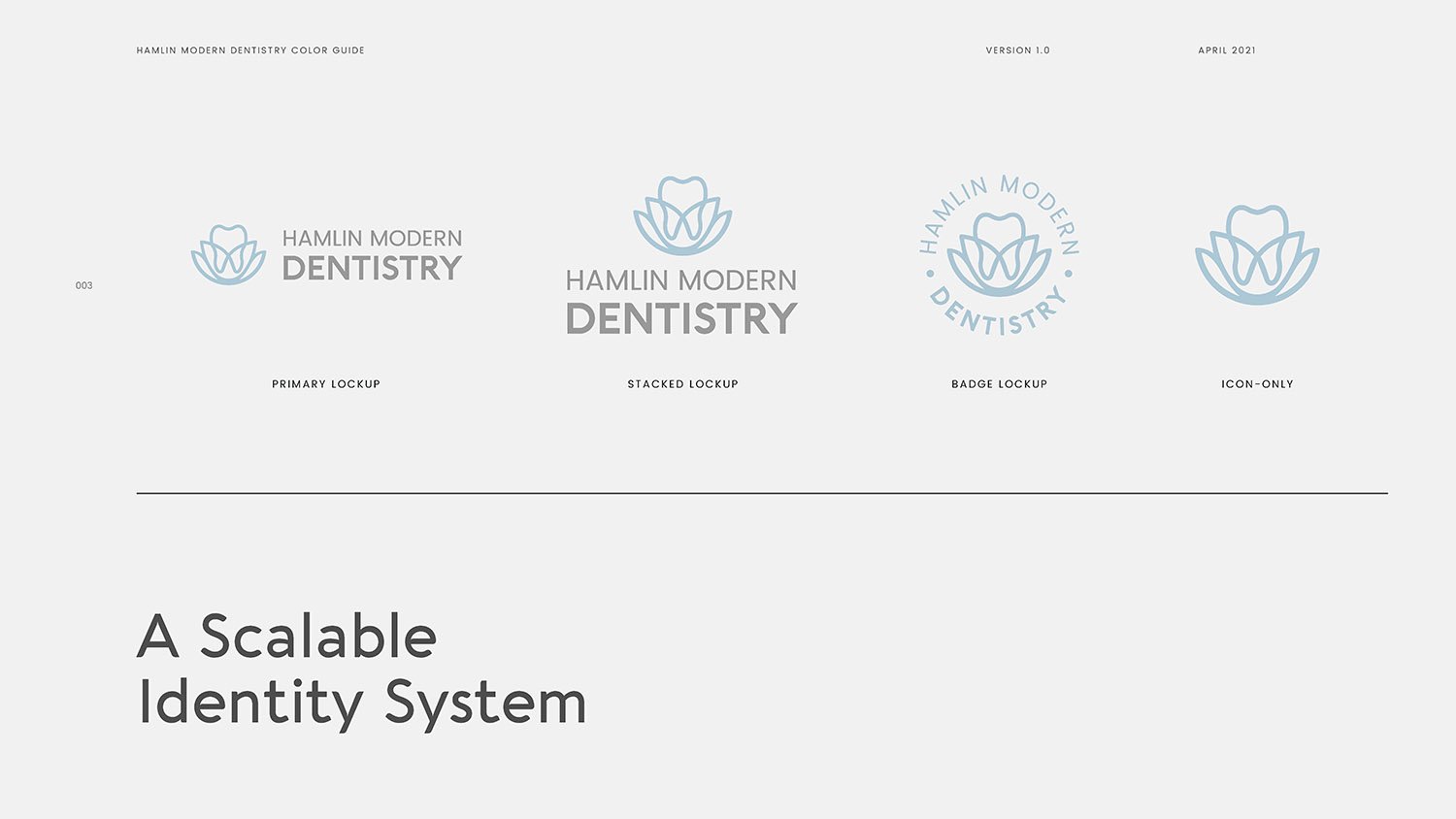 Hamlin Modern Dentistry Logo and Brand Identity Design