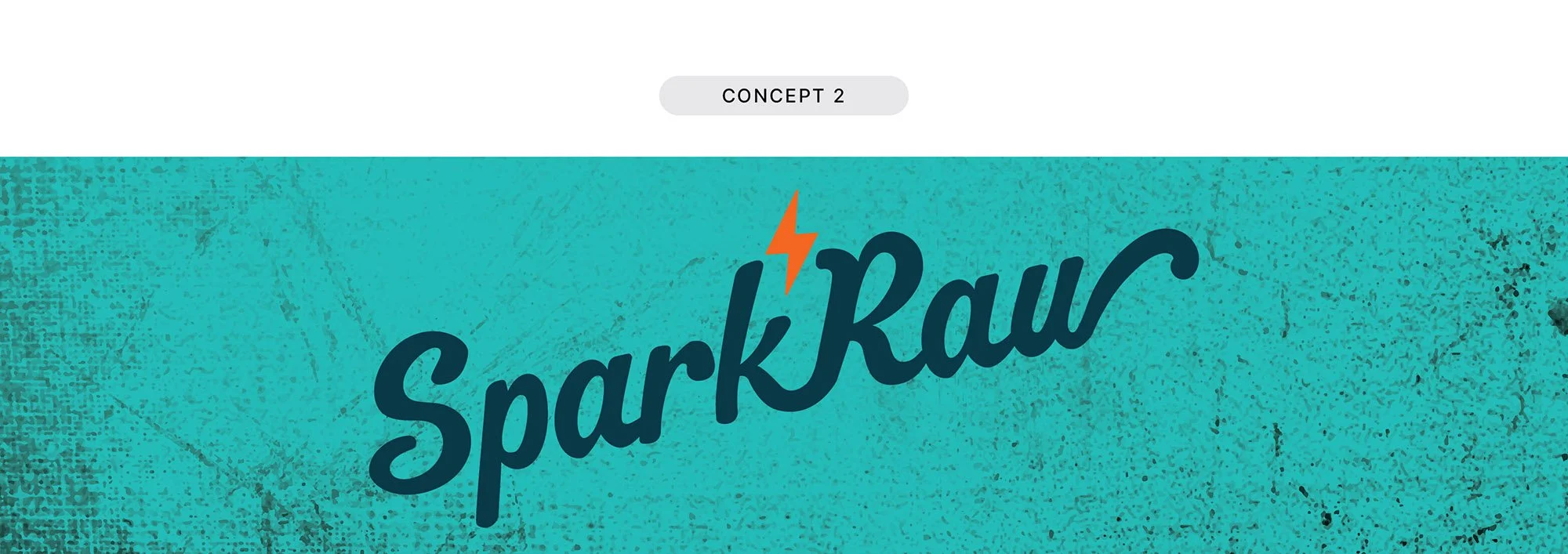Sparkraw logo design concept 2 as a more script custom typography. 