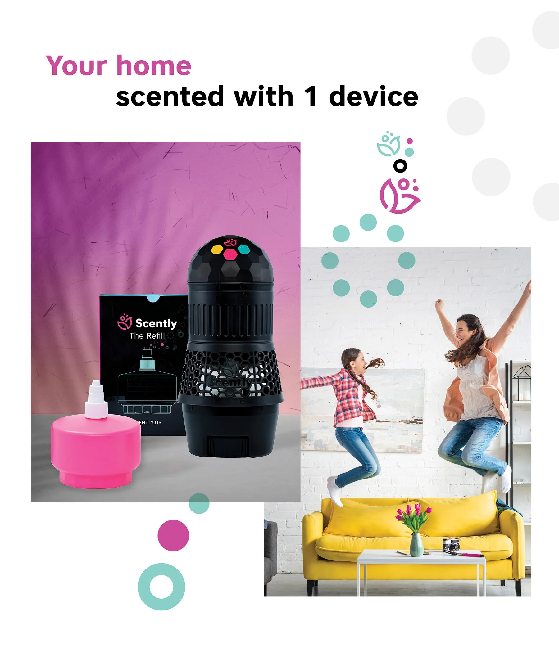 Scently device showcased with new packaging.