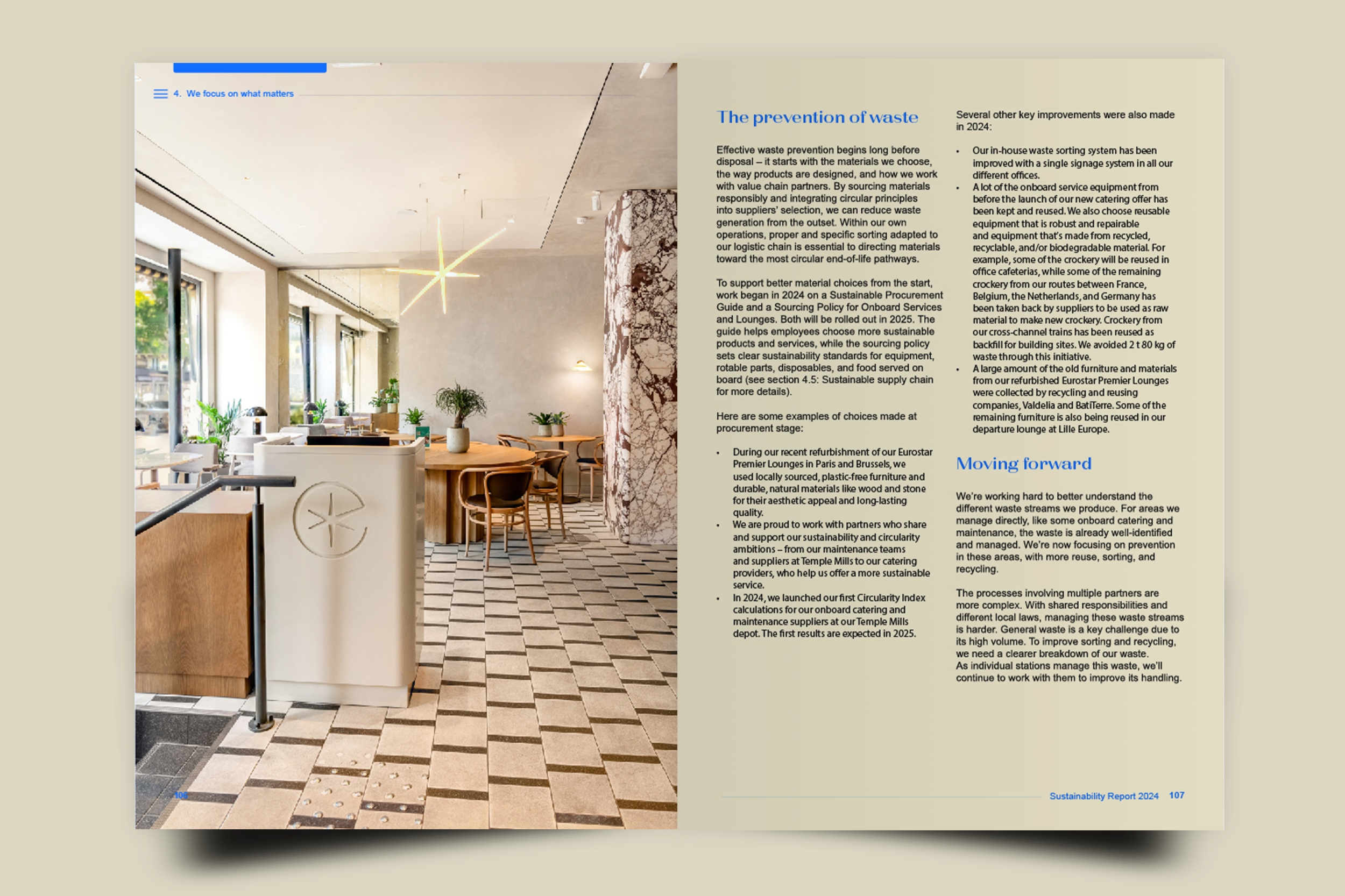 Eurostar Sustainability Report 2024 - Inside spread